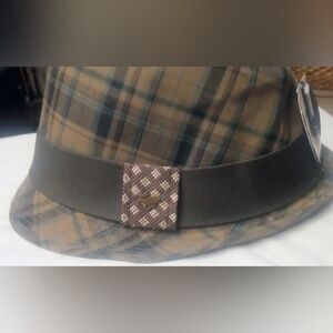 Plaid Fedora Hat with Band